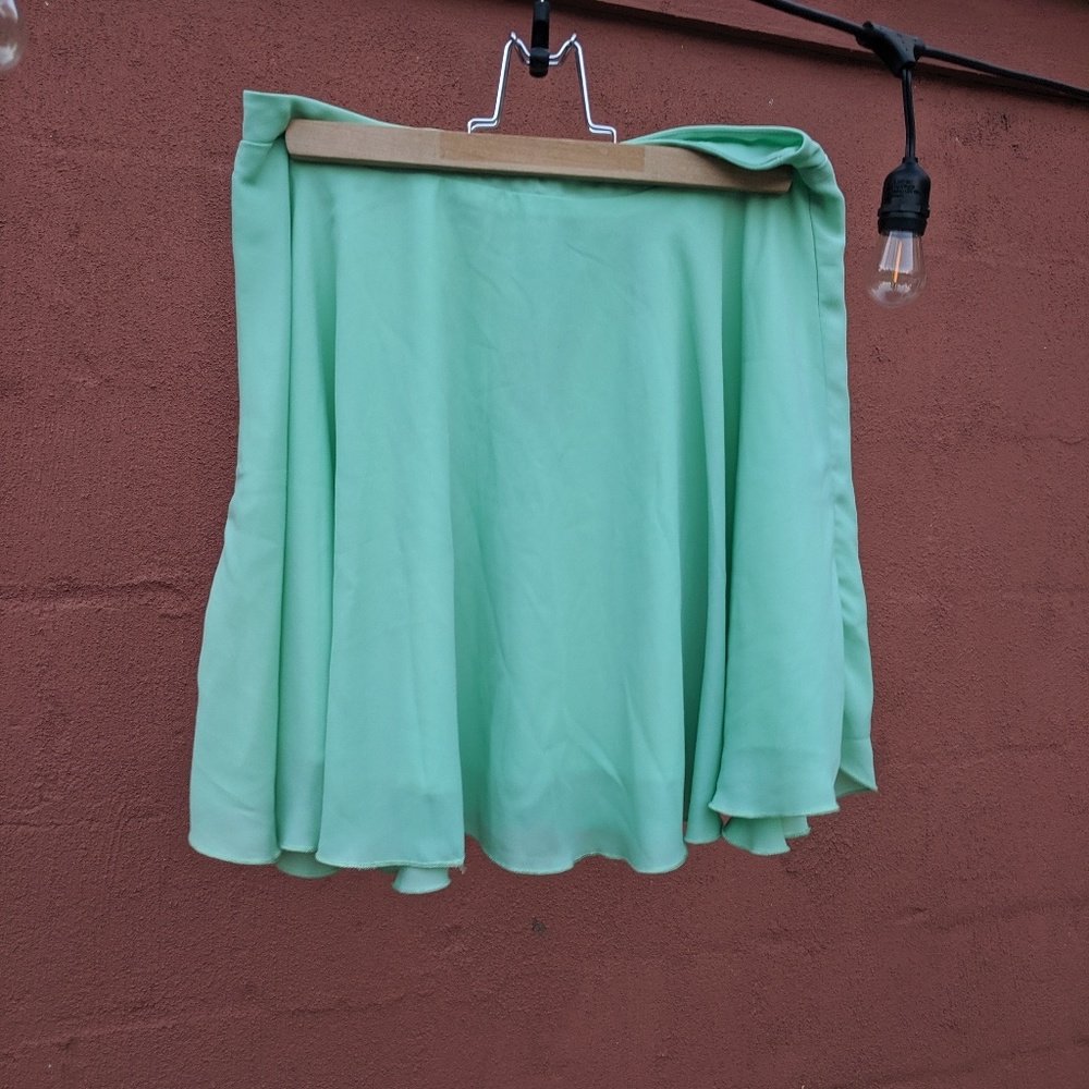 Mint Green Flare Skirt
